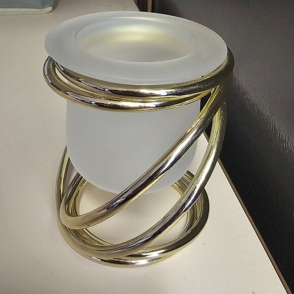 PartyLite Gemini Votive Candle Holder 3.5" gold holders frosted glass glam gold - Picture 12 of 14